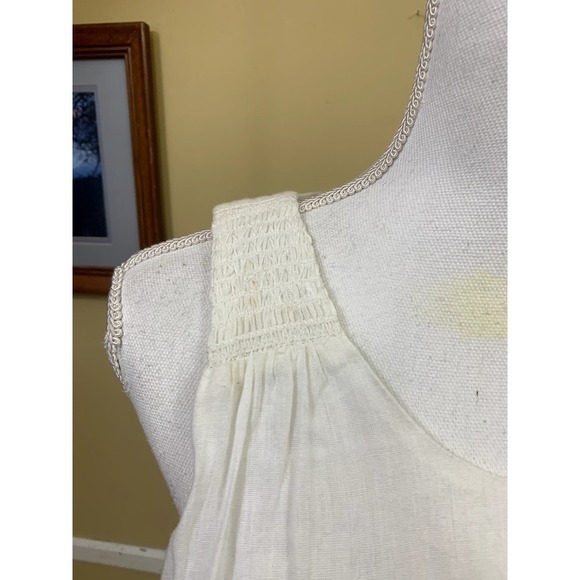 J. McLaughlin white maxi dress, smocking, peasantcore, extra small, prairie - Picture 6 of 9